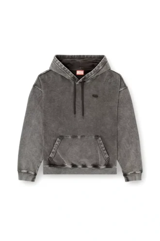 s-boxt-hood-den Arkası kesik yama detaylı kapüşonlu sweatshirt