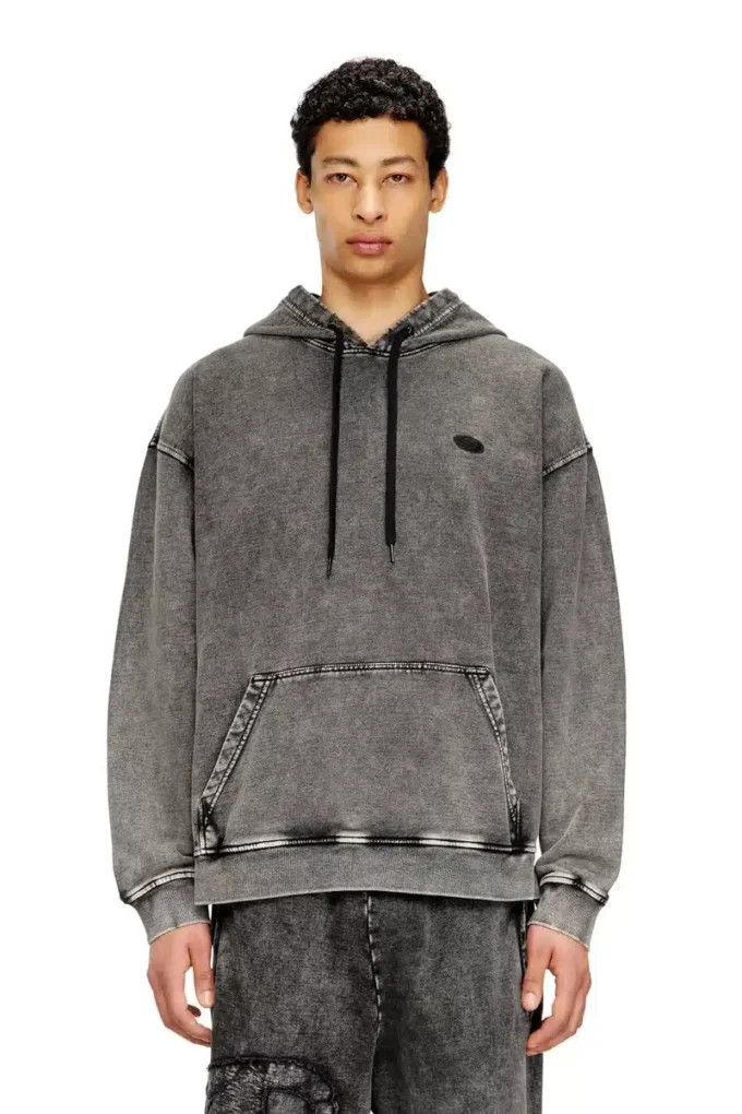 s-boxt-hood-den Arkası kesik yama detaylı kapüşonlu sweatshirt