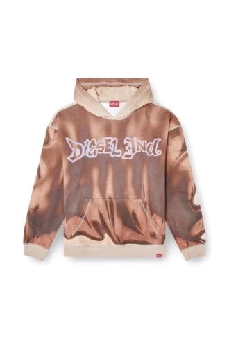 s-boxt-hood-show Graffiti desenli kapüşonlu sweatshirt