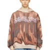 s-boxt-hood-show Graffiti desenli kapüşonlu sweatshirt