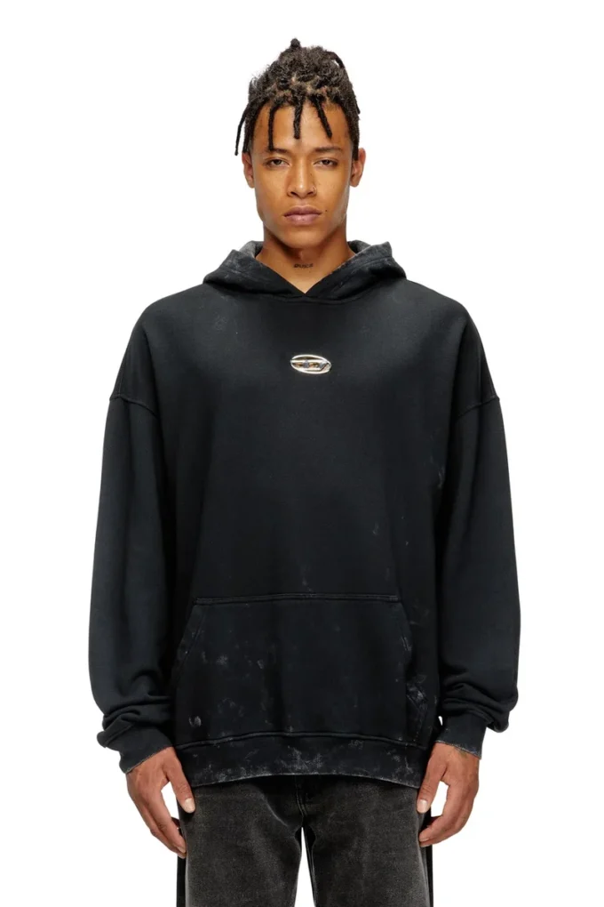 s-boxt-hood-t10 Metal Oval D kesimli kapüşonlu sweatshirt