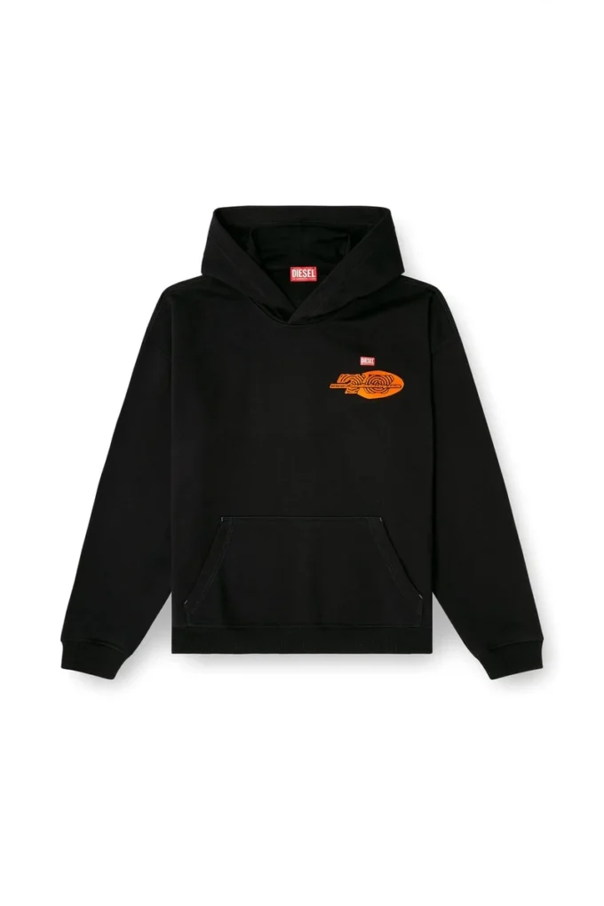 s-boxt-hood-t5 Arkada baskı bulunan pamuklu kapüşonlu sweatshirt