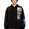 s-boxt-hood-t6 Logo fotoğraf yamalı kapüşonlu sweatshirt