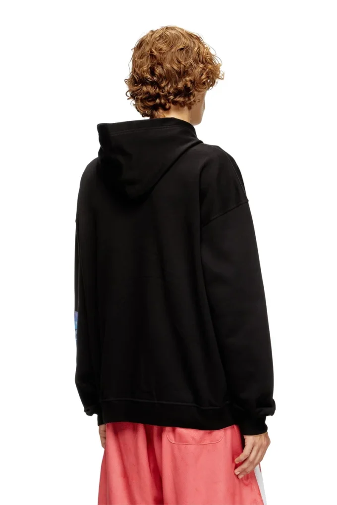 s-boxt-hood-t6 Logo fotoğraf yamalı kapüşonlu sweatshirt