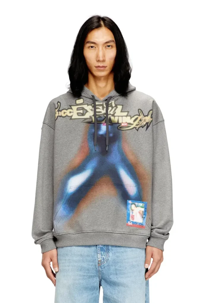 s-boxt-hood-v4 Dijital baskılı pamuklu kapüşonlu sweatshirt