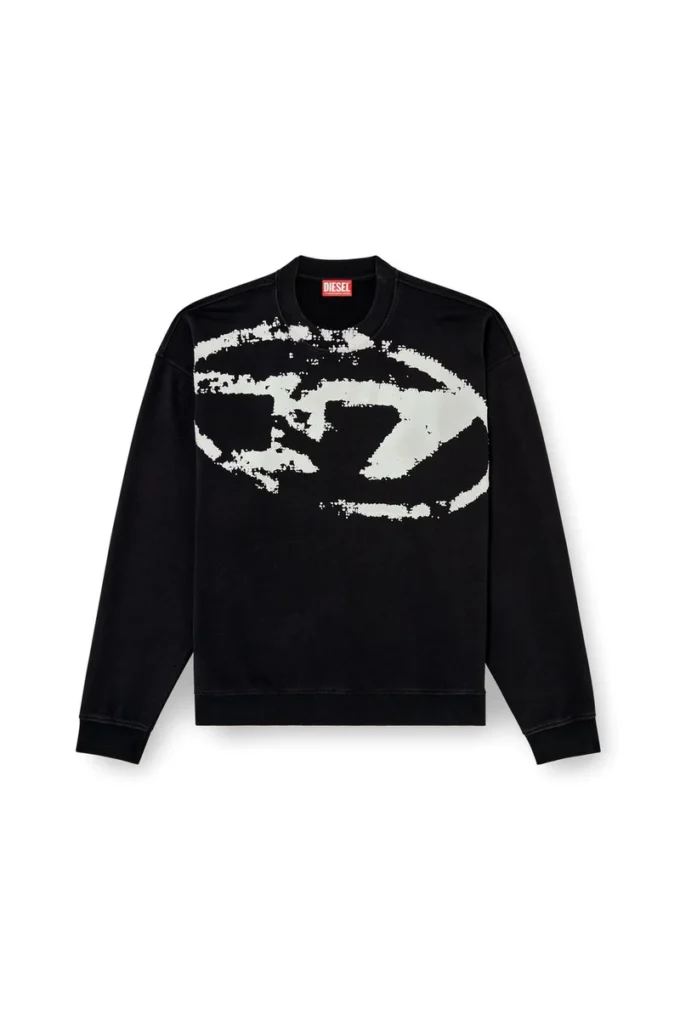 s-boxt-n5 Eskitilmiş floklu logolu sweatshirt