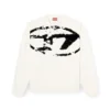 s-boxt-n5 Eskitilmiş floklu logolu sweatshirt