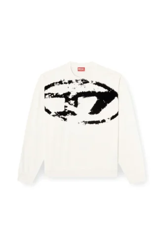 s-boxt-n5 Eskitilmiş floklu logolu sweatshirt