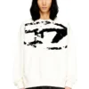 s-boxt-n5 Eskitilmiş floklu logolu sweatshirt
