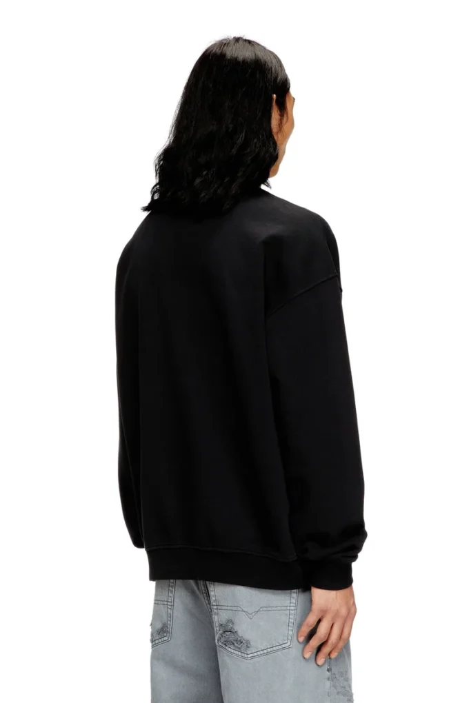 s-boxt-n5 Eskitilmiş floklu logolu sweatshirt