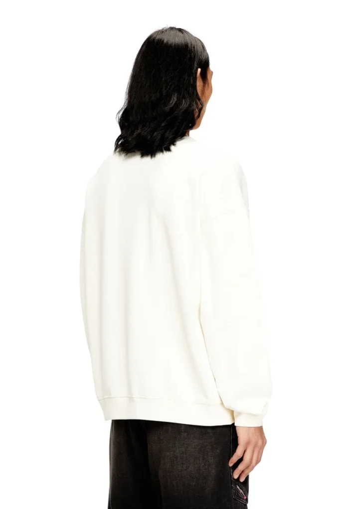 s-boxt-n5 Eskitilmiş floklu logolu sweatshirt