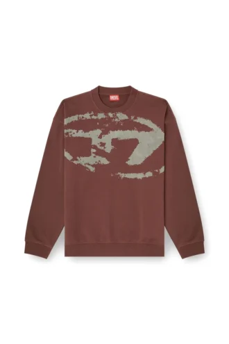 s-boxt-n5 Floklu Oval D desenli pamuklu sweatshirt