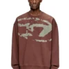 s-boxt-n5 Floklu Oval D desenli pamuklu sweatshirt