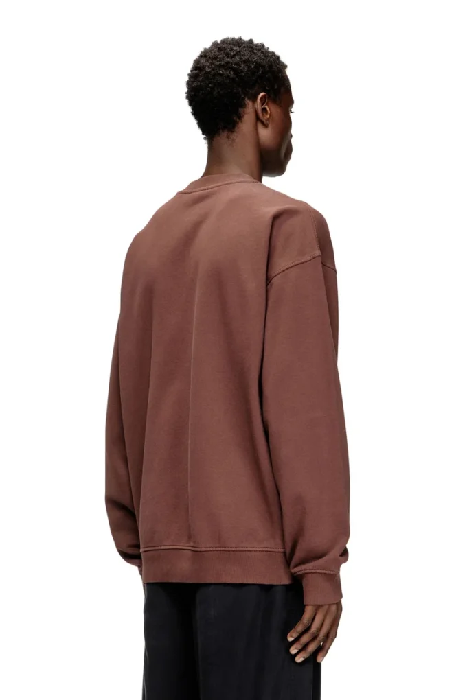 s-boxt-n5 Floklu Oval D desenli pamuklu sweatshirt