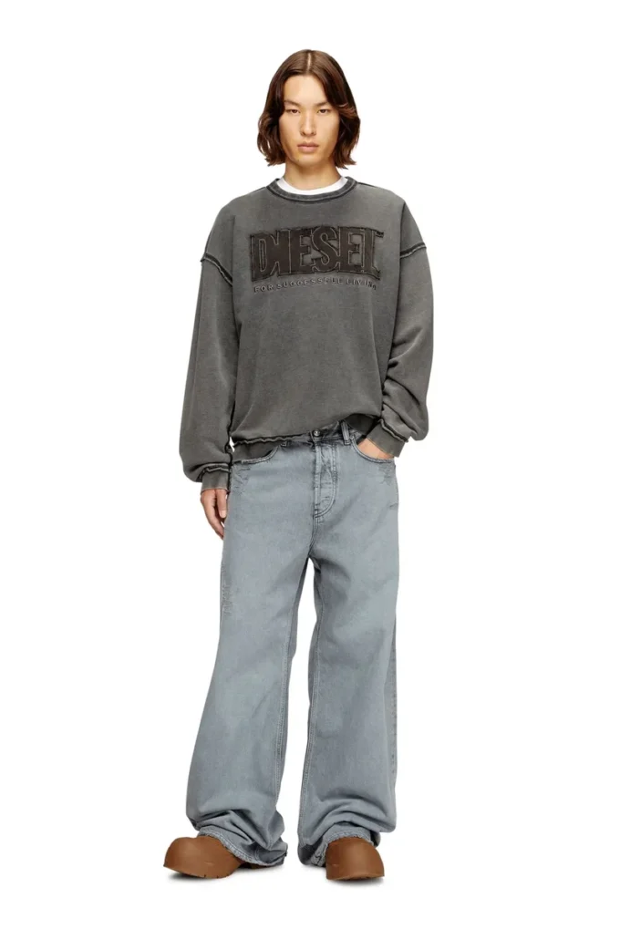 s-boxt-raw-v1 Aplike logolu pamuklu sweatshirt