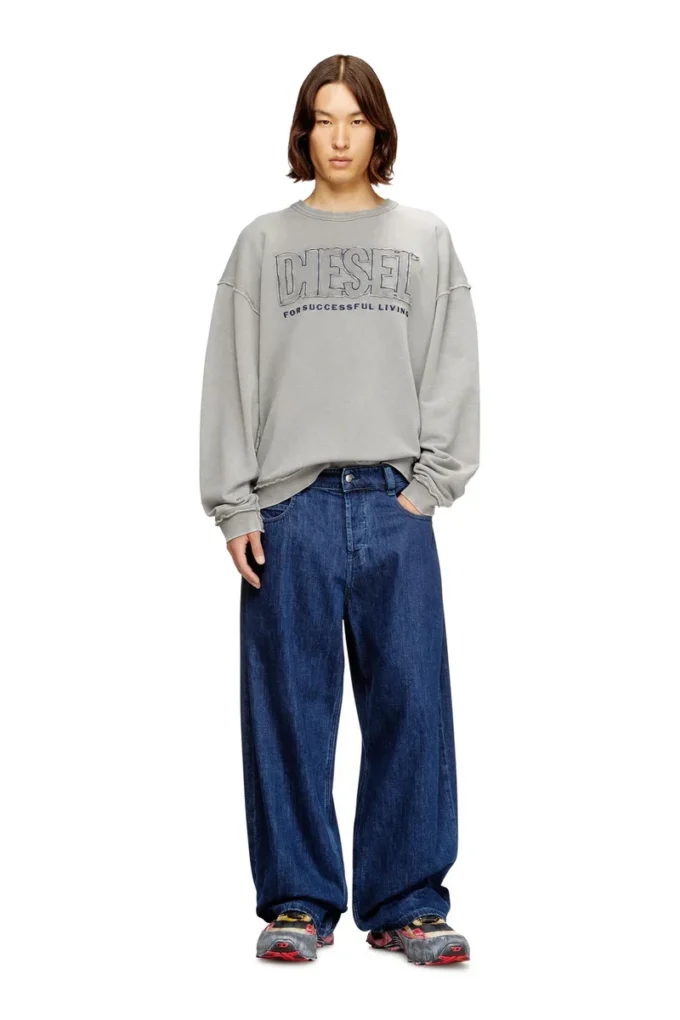 s-boxt-raw-v1 Aplike logolu pamuklu sweatshirt