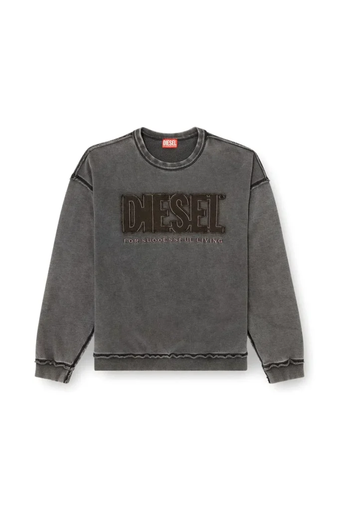 s-boxt-raw-v1 Aplike logolu pamuklu sweatshirt