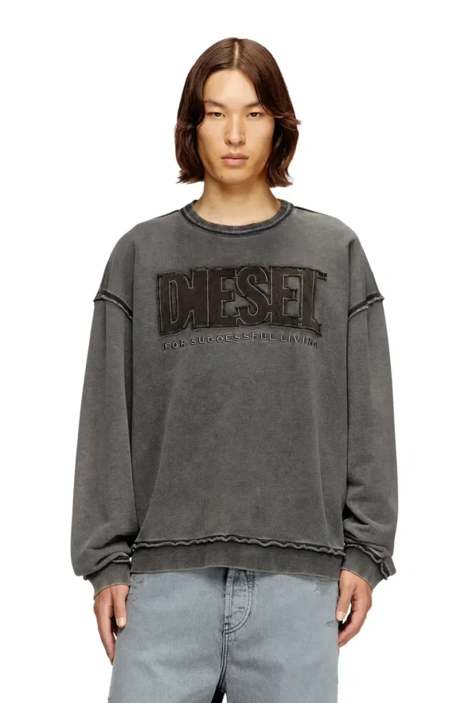 s-boxt-raw-v1 Aplike logolu pamuklu sweatshirt