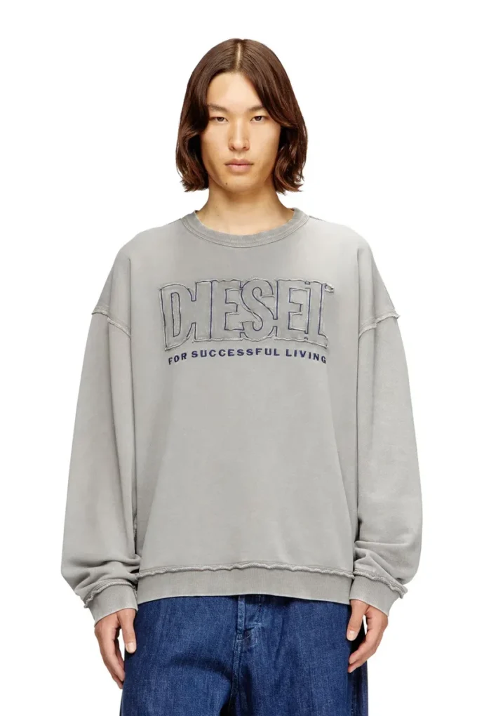 s-boxt-raw-v1 Aplike logolu pamuklu sweatshirt