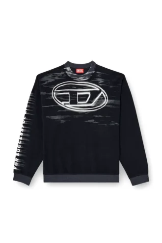 s-boxt-t1 Oval D baskılı pamuklu sweatshirt