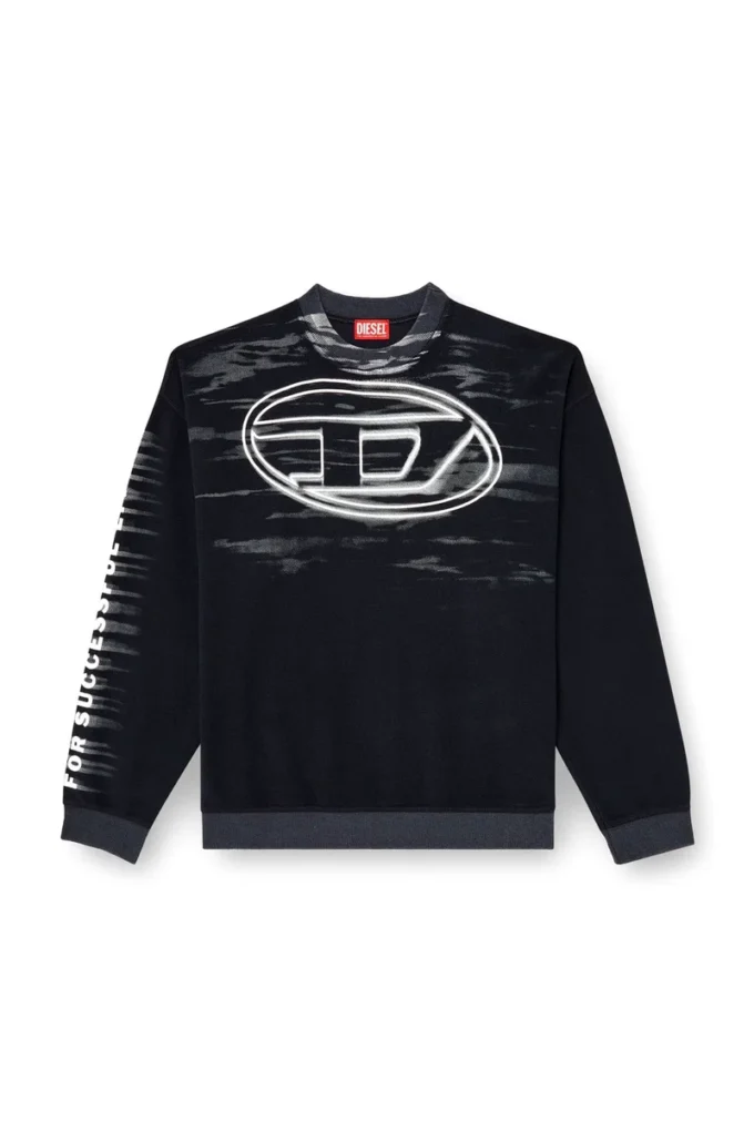 s-boxt-t1 Oval D baskılı pamuklu sweatshirt