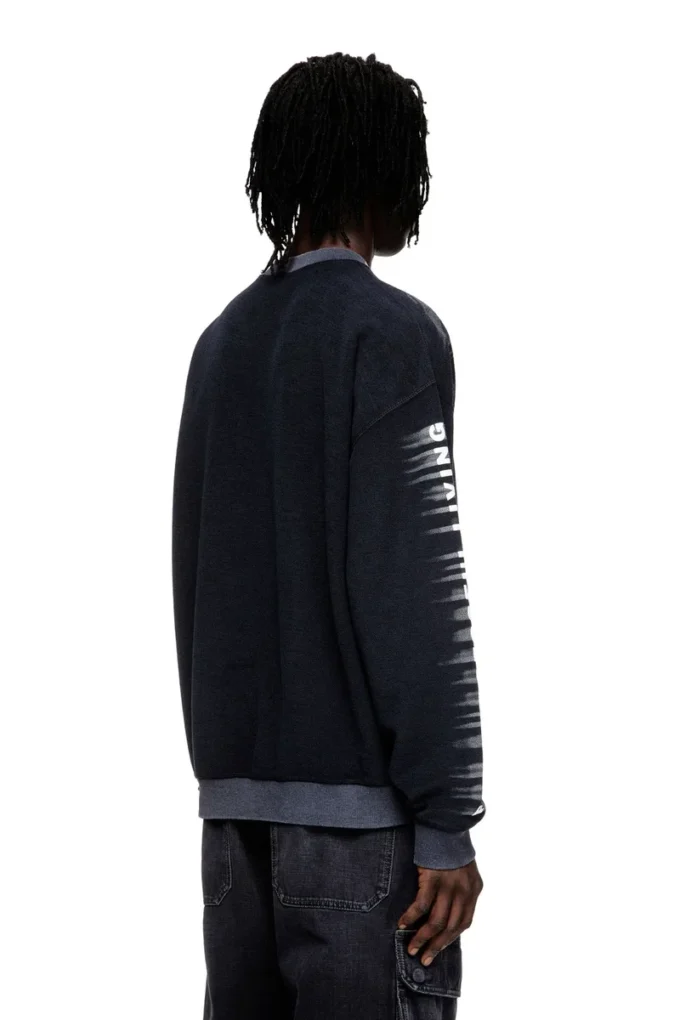 s-boxt-t1 Oval D baskılı pamuklu sweatshirt