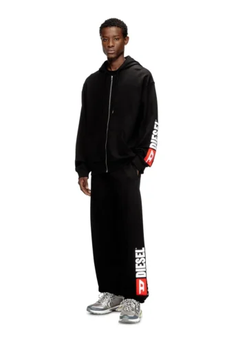 s-boxt-zip-hood-div Logo yamalı kapüşonlu sweatshirt