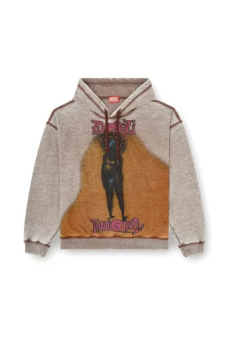 s-boxton-hood Baskılı ve çivili kapüşonlu sweatshirt