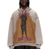 s-boxton-hood Baskılı ve çivili kapüşonlu sweatshirt