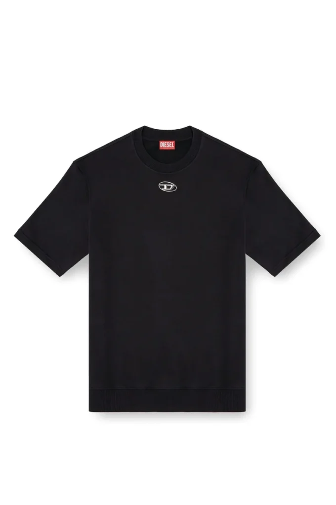 s-cooling-l1 Metalik logolu yarım kollu sweatshirt