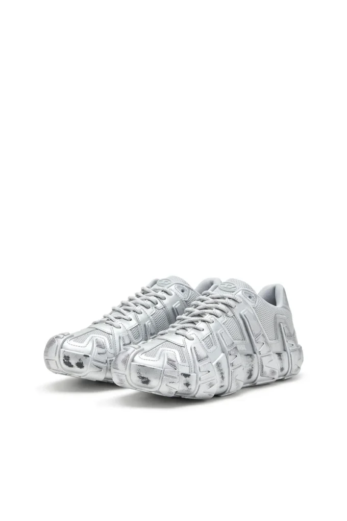 s-d-griffe low S-D-Griffe-Metallic spor ayakkabı, file ve PU