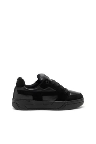 s-d-ollie low D-Ollie-Monochrome süet ve deri spor ayakkabı