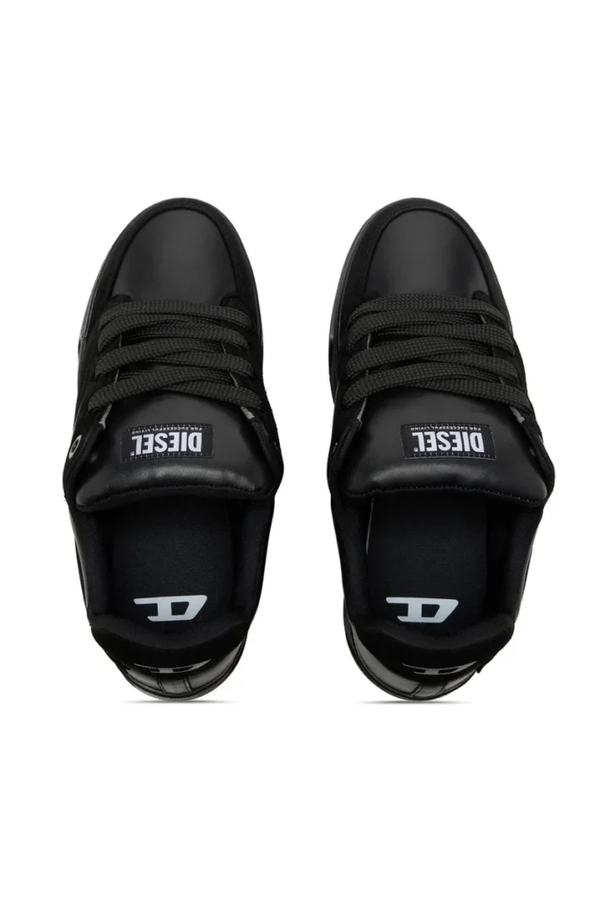 s-d-ollie low D-Ollie-Monochrome süet ve deri spor ayakkabı