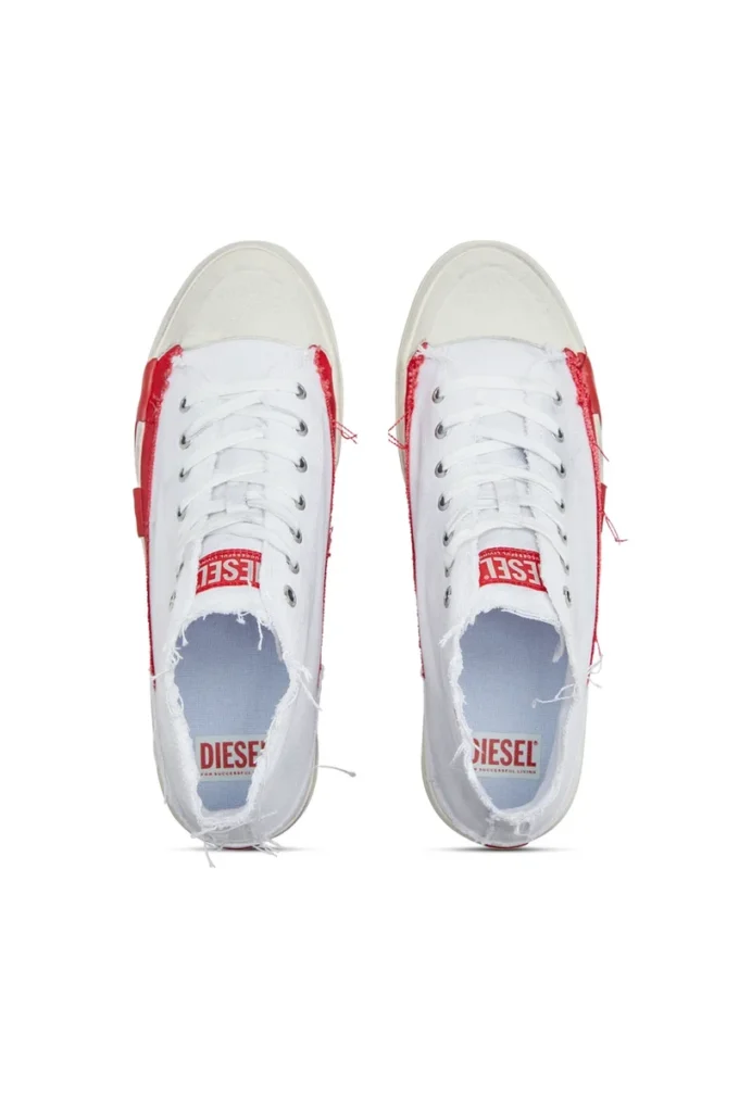 s-d-verse mid S-D-Verse-Dirty-effect yüksek bilekli kanvas spor ayakkabı