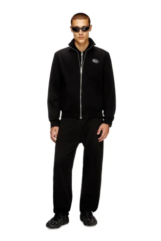 s-ginni-zip-od Metalik logolu fermuarlı sweatshirt