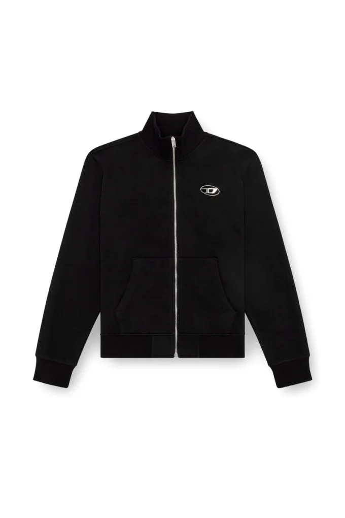 s-ginni-zip-od Metalik logolu fermuarlı sweatshirt