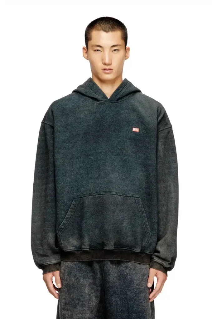 s-kai Kanguru cepli pamuklu kapüşonlu sweatshirt