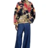 s-luke Graffiti motifli teddy-fleece ceket