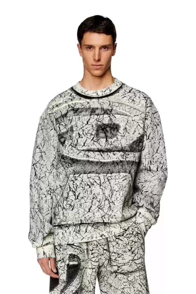 s-macoval Çatlak kaplamalı sweatshirt