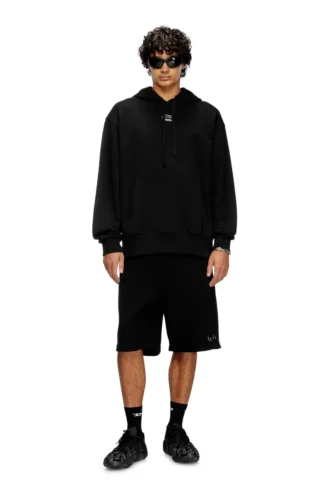 s-macs-hood-od Metalik logolu kapüşonlu sweatshirt
