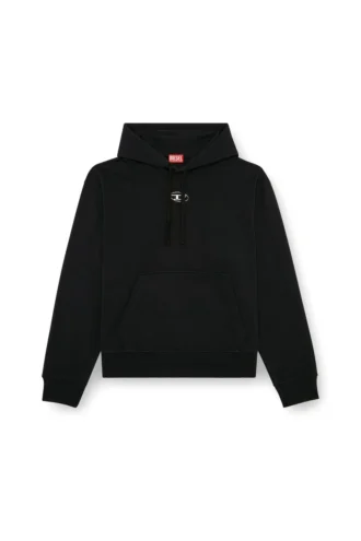 s-macs-hood-od Metalik logolu kapüşonlu sweatshirt