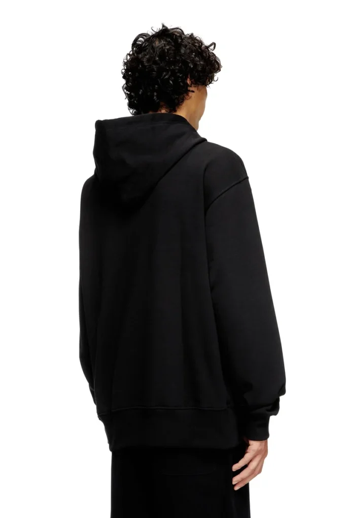 s-macs-hood-od Metalik logolu kapüşonlu sweatshirt