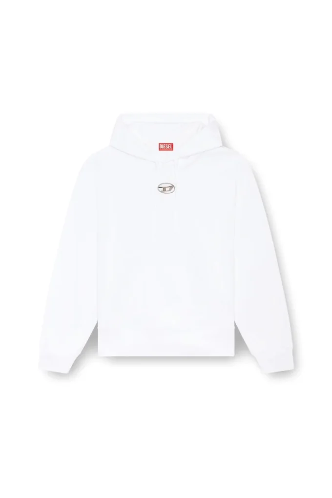 s-macs-hood-od Metalik logolu oversize kapüşonlu sweatshirt