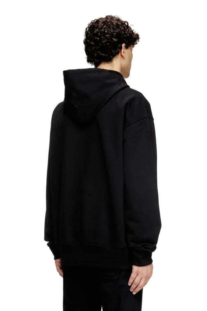 s-macs-hood-od Metalik logolu oversize kapüşonlu sweatshirt