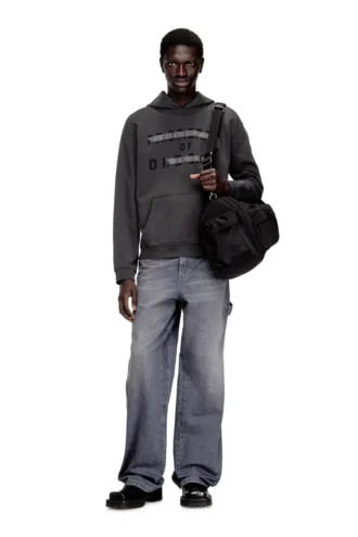 s-norman-hood D aplike pamuklu kapüşonlu sweatshirt