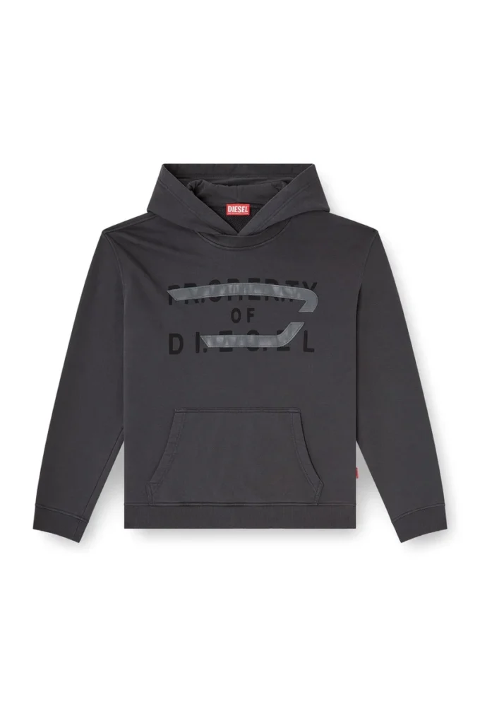 s-norman-hood D aplike pamuklu kapüşonlu sweatshirt