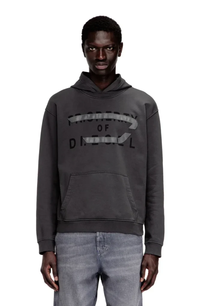 s-norman-hood D aplike pamuklu kapüşonlu sweatshirt
