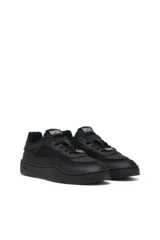 s-oval skate low S-Oval Skate-Kumaş panelli deri spor ayakkabı