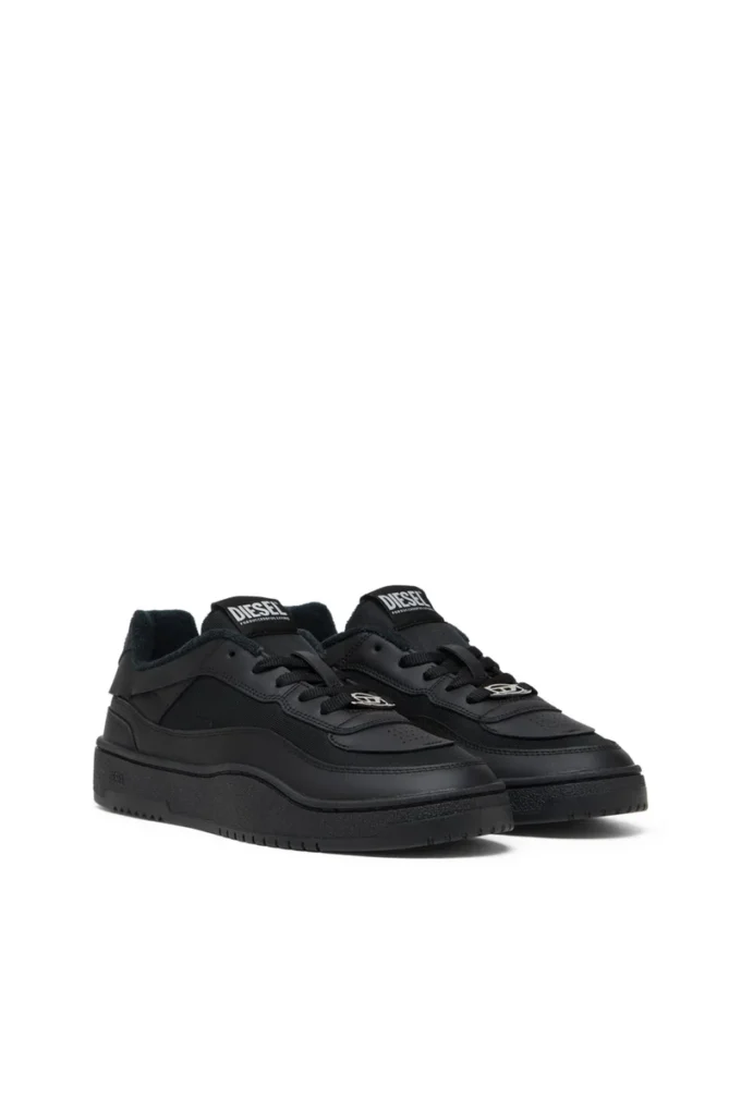 s-oval skate low S-Oval Skate-Kumaş panelli deri spor ayakkabı