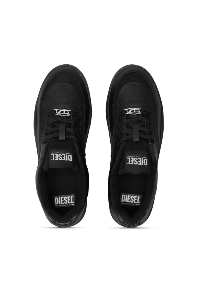 s-oval skate low S-Oval Skate-Kumaş panelli deri spor ayakkabı